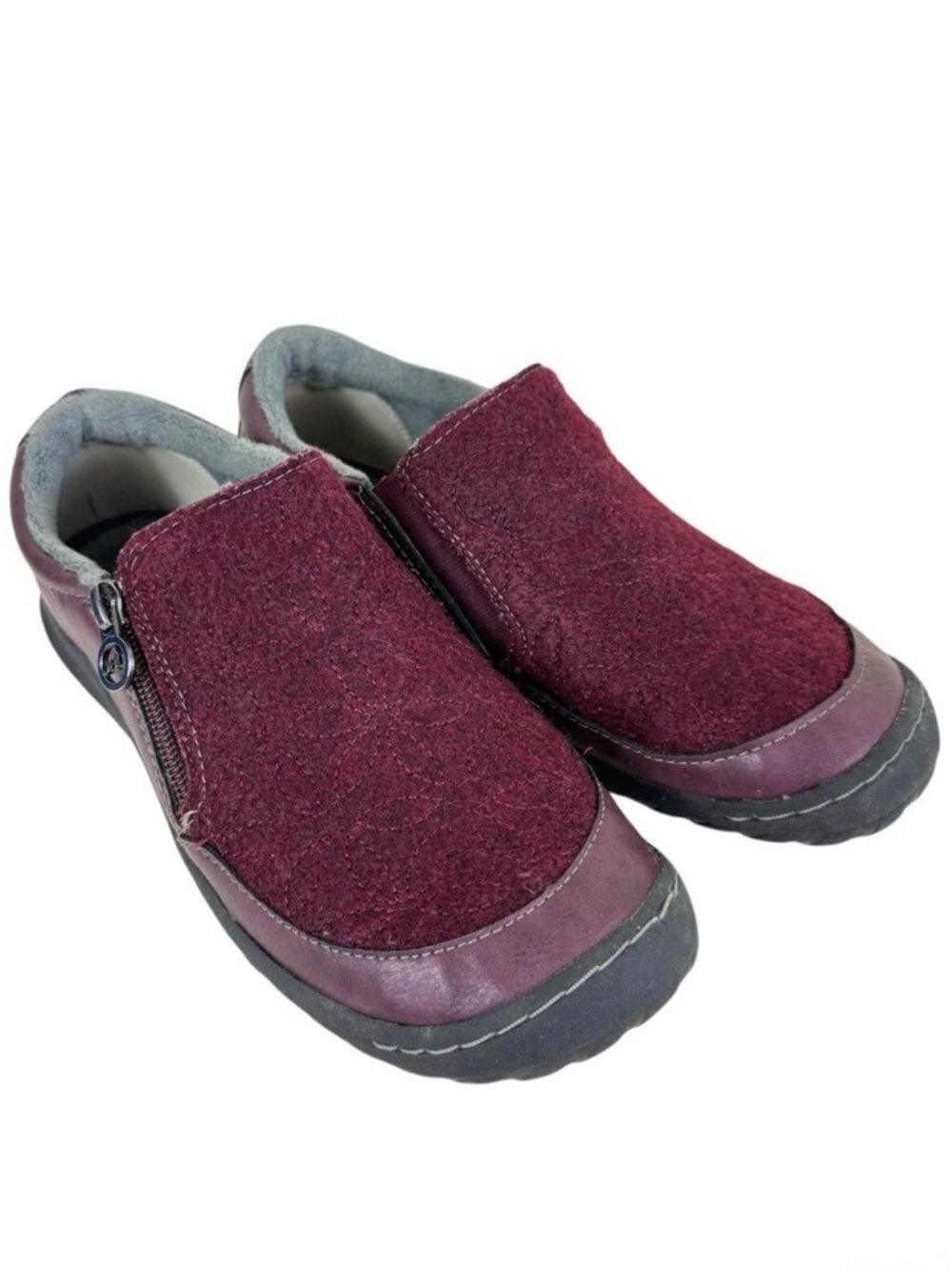 JBU Jambu Burgundy Crimson Fabric Rubber Vegan Slip-On Comfort Anti-Slip Shoes 7